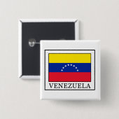 Venezuela Vierkante Button 5,1 Cm (Voorkant /achterkant)