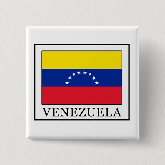 Venezuela Vierkante Button 5,1 Cm (Voorkant)