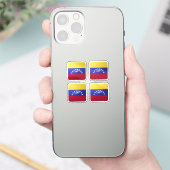 Venezuela vierkante glossy vlag sticker (Telefoon)