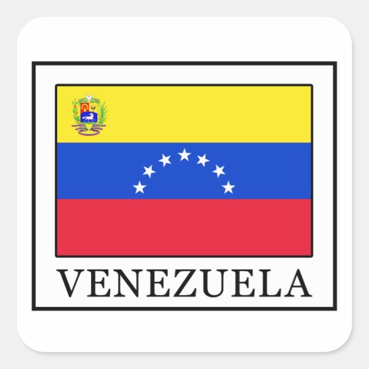 Venezuela Vierkante Sticker (Voorkant)