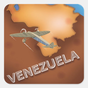 venezuela vintage - poster vierkante sticker