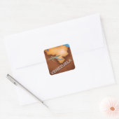 Venezuela vintage reisposter vierkante sticker (Envelop)