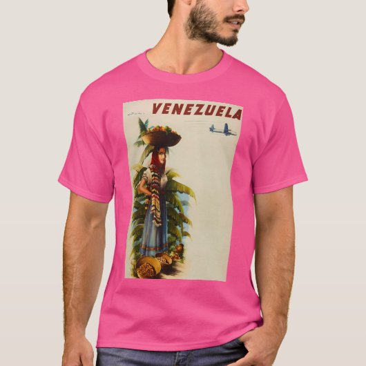 Venezuela Vintage Travel Poster T-shirt (Voorkant)
