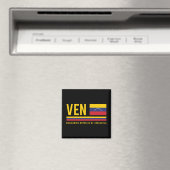 Venezuela vlag en ISO-code Alpha 3 Design Magnet (Insitu (Vaatwasser))