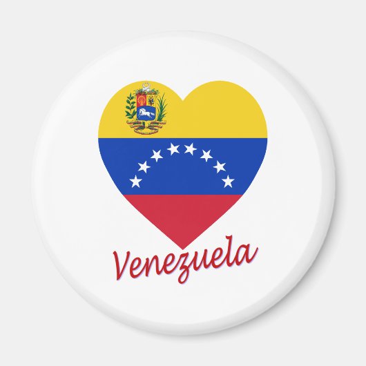 Venezuela Vlag hart Magneet (Voorkant)