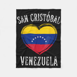 Venezuela Vlag Hart San Cristobal City Fleece Deken
