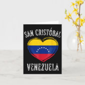 Venezuela Vlag Hart San Cristobal City Kaart (Gele Bloem)
