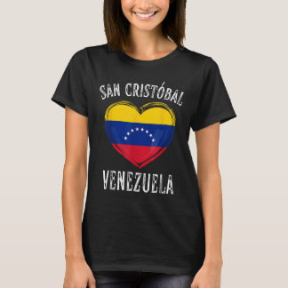 Venezuela Vlag Hart San Cristobal City T-shirt