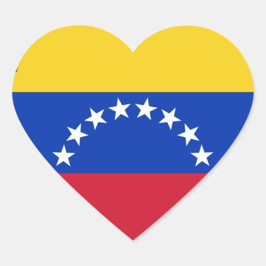 venezuela vlag hart sticker (Voorkant)