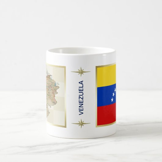 Venezuela Vlag + Kaart Mok (Center)