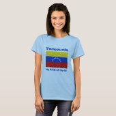 Venezuela Vlag + Kaart + Tekst T-shirt (Voorkant volledig)