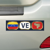 Venezuela Vlag Landkaart Code Bumpersticker (Op auto)