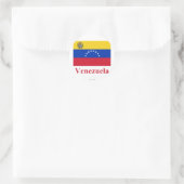 Venezuela Vlag met naam Ronde Sticker (Tas)