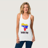 Venezuela vlag met tekst Venezolana Y Guapa Tanktop (Volledige Voorkant)