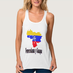 Venezuela vlag met tekst Venezolana Y Guapa Tanktop