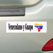 Venezuela vlag met tekst Venezolano y guapo Bumpersticker (Op auto)