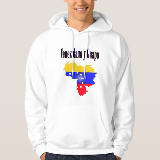 Venezuela vlag met tekst Venezolano y guapo Hoodie (Voorkant)