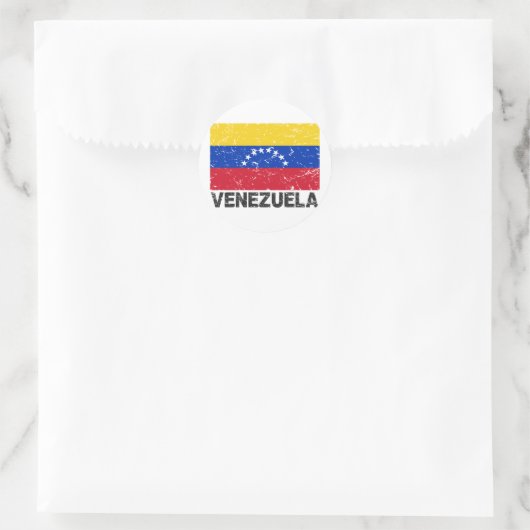 Venezuela  vlag ronde sticker (Tas)