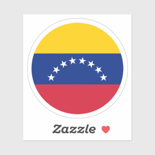 Venezuela Vlag Ronde Sticker (Vel)