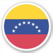 Venezuela Vlag Ronde Sticker (Voorkant)
