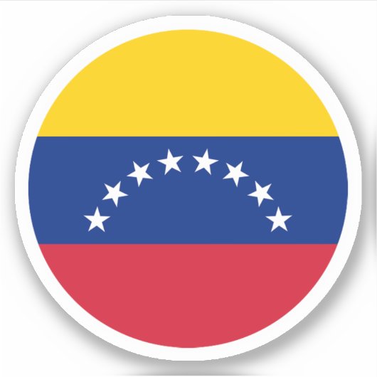 Venezuela Vlag Ronde Sticker (Voorkant)