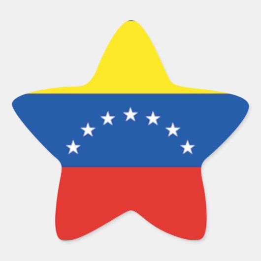 Venezuela vlag ster stickers (Voorkant)