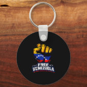 Venezuela Vlag Venezuela Libre 2026  Sleutelhanger (Voorkant)
