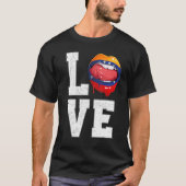 Venezuela Vlag Voetbal Fan Love Venezolaans T-shirt (Voorkant)