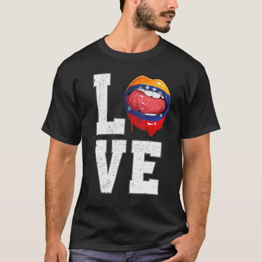 Venezuela Vlag Voetbal Fan Love Venezolaans T-shirt (Voorkant)