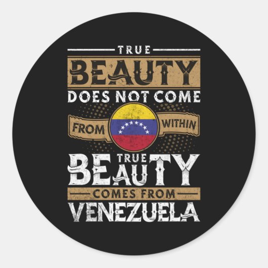Venezuela vlag voor Venezolanen Ronde Sticker (Voorkant)