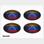 Venezuela Vlag Vuurwerk Ovale Sticker (Vel)