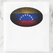 Venezuela Vlag Vuurwerk Ovale Sticker (Tas)