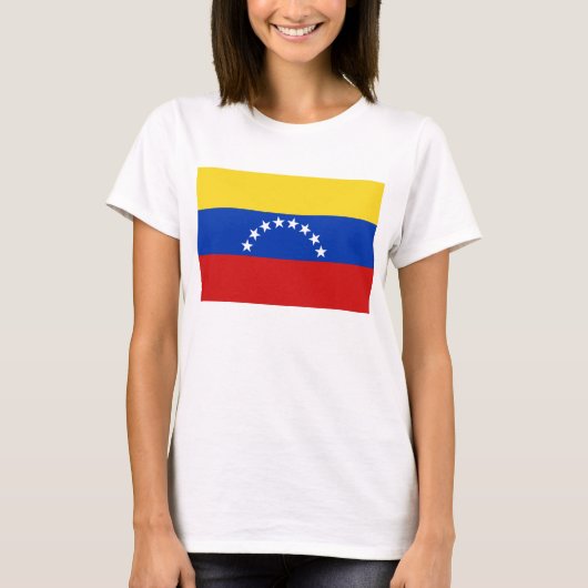 Venezuela vlag x kaart T-Shirt (Voorkant)