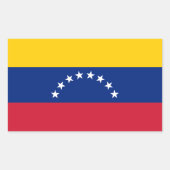 Venezuela vlagstickers rechthoekige sticker (Voorkant)