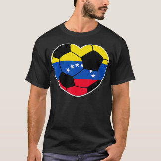 Venezuela Voetbal Heart Jersey Venezelan Foot T-shirt