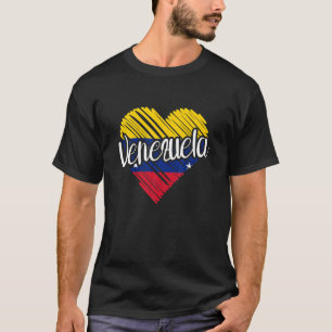 Venezuela voor mannen Venezolaanse hartvlag voor v T-shirt