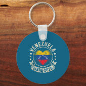 Venezuela Vrij 2026 Venezuela Hart Vlag Sleutelhanger (Voorkant)