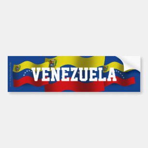 Venezuela Waving Flag Bumpersticker