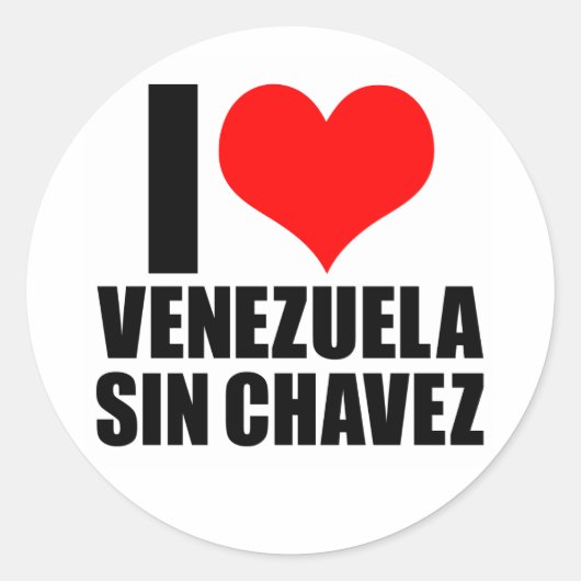 Venezuela Zonde Chaves Ronde Sticker (Voorkant)