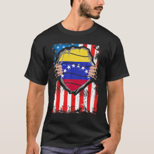 Venezuelaans Amerikaanse Gekweekte Patriot Venezue T-shirt