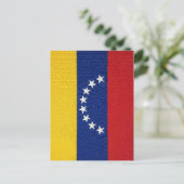 Venezuelan flag embroidery style design briefkaart (Staand voorkant)