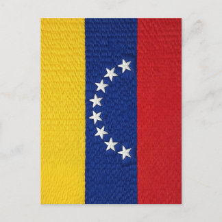 Venezuelan flag embroidery style design briefkaart