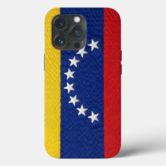 Venezuelan flag embroidery style design Case-Mate iPhone case (Achterkant)