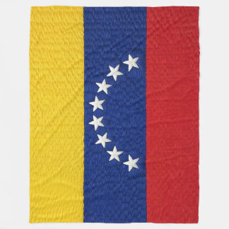 Venezuelan flag embroidery style design fleece deken