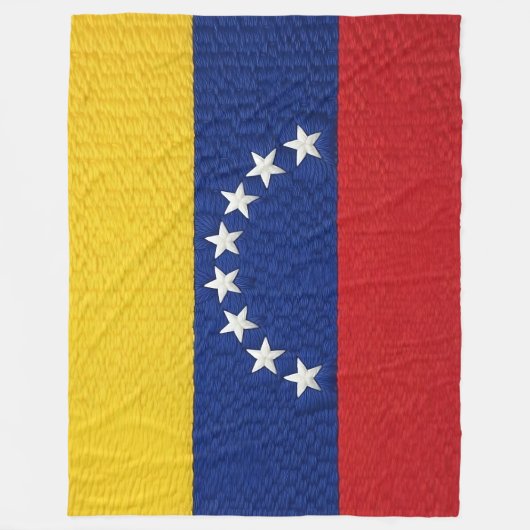 Venezuelan flag embroidery style design fleece deken (Voorkant)