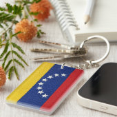 Venezuelan flag embroidery style design sleutelhanger (Voorkant Rechts)