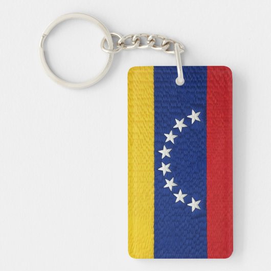 Venezuelan flag embroidery style design sleutelhanger (Voorkant)
