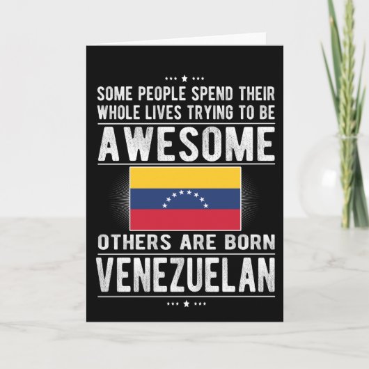 Venezuelan Flag Venezuela Proud Venezuelan Roots Kaart (Voorkant)