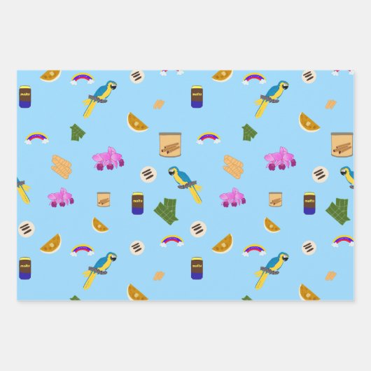 Venezuelan motifs inpakpapier vel (Voorkant)