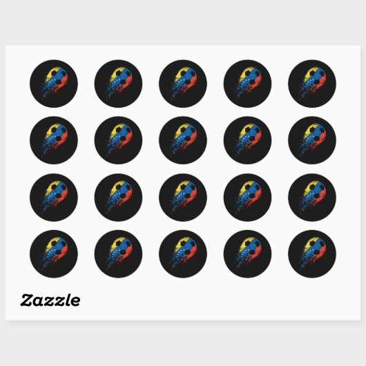 Venezuelan Pride Footbyll Player Flag  Ronde Sticker (Vel)